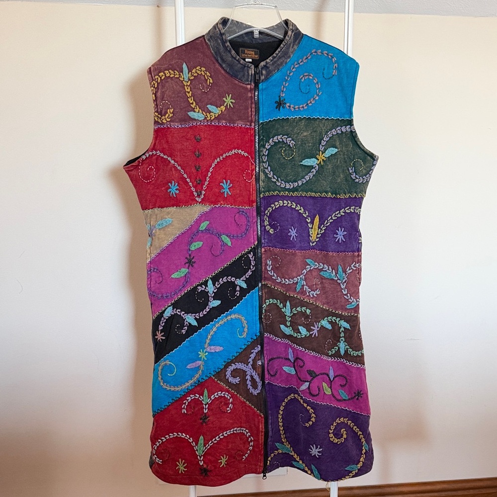 Rising International long fleece lined vest - size XL